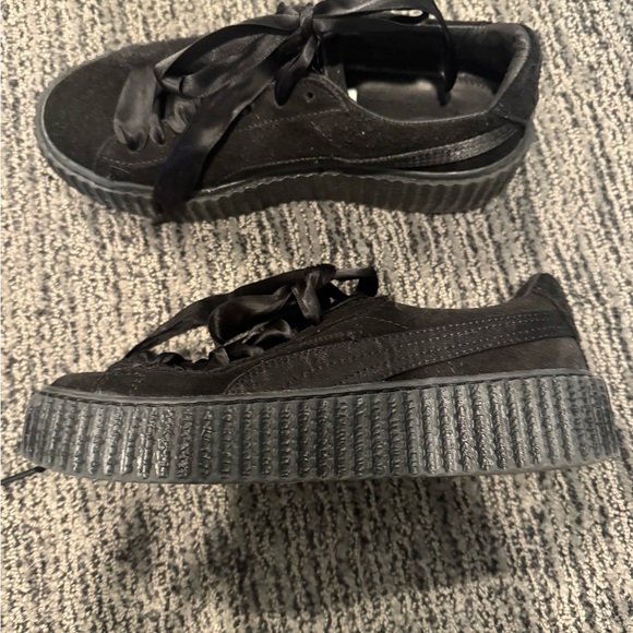 Puma Women's Black Suede Sneakers - Picture 2 of 4